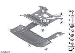 Odstínění motorového prostoru diagram for BMW 7 Series F02 LCI 760Li