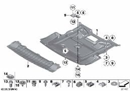 엔진룸 언더커버 diagram for BMW 7 Series F02 750Li