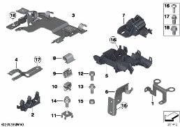 Pièces de fixation de faisceau de câbles diagram for BMW 5 Series F18 520Li