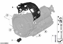 GEARBOX MOUNTING PARTS diagram for BMW 3 Series F31 LCI 335dX