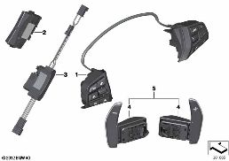 Электронный блок в рулевом колесе diagram for BMW 5 Series F10 M5