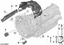 GEARBOX MOUNTING PARTS diagram for BMW 4 Series F33 435iX