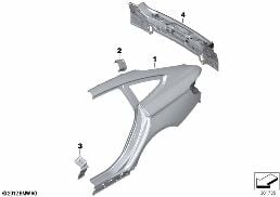 SIDE PANEL/TAIL TRIM diagram for BMW 3 Series F34 GT LCI 330i