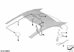 WIRING HARNESS, HARDTOP, RETRACTABLE diagram for BMW 3 Series E93 330i