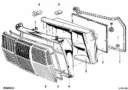 REAR LIGHT diagram for BMW 5 Series E12 518
