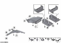 底板飾件 後部 diagram for BMW 7 Series F02 LCI 730Ld
