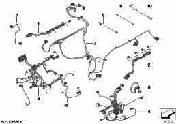 ENGINE WIRING HARNESS diagram for BMW 7 Series F01 LCI 750i