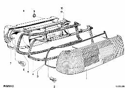 REAR LIGHT diagram for BMW 7 Series E23 733i