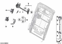 Sedadlo zadní elektrika a pohony diagram for BMW Rolls-Royce Phantom RR1 Phantom