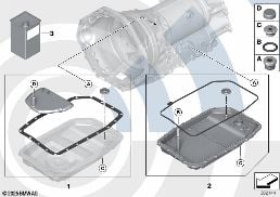 Kpl. do wymiany oleju w aut. skrz. bieg. diagram for BMW 7 Series E65 745i