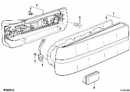 REAR LIGHT diagram for BMW 3 Series E30 318i
