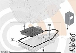 FLUID-CHANGE KIT, AUTOM. TRANSMISSION diagram for BMW 7 Series E38 740i