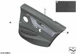 INDIV. DOOR TRIM PANEL, LEATHER REAR diagram for BMW 3 Series F30 LCI 330i