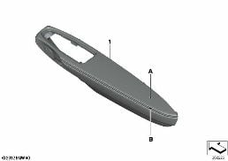 INDIVIDUAL ARMREST, LEATHER, FRONT diagram for BMW 3 Series F30 LCI 330i