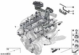 Fascio de cavi motore diagram for BMW Rolls-Royce Phantom RR1 Phantom