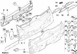 Revetement couvercle inf. coffre ar diagram for BMW 5 Series E39 525td