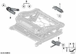 Sedadlo přední elektrika a pohony diagram for BMW Rolls-Royce Phantom RR1 Phantom