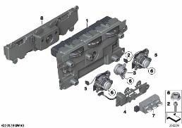 Ovládací panel automatická klimatizace diagram for BMW Rolls-Royce Phantom RR1 Phantom