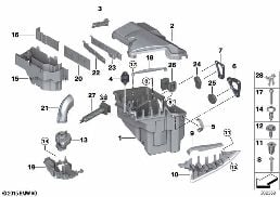 CONTROL UNIT BOX diagram for BMW X6 E71 30dX