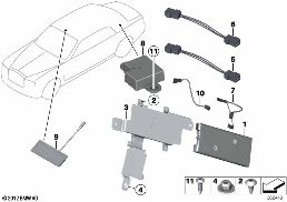 Anténní zesilovač Diversity diagram for BMW Rolls-Royce Phantom RR1 Phantom