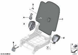 Sitz hinten Sitzblenden diagram for BMW MINI Paceman R61 Cooper