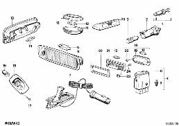 VARIOUS LAMPS diagram for BMW 5 Series E12 518
