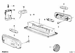 INTERIOR LIGHT/REFLECTOR diagram for BMW 7 Series E23 733i