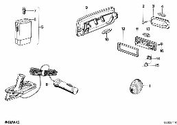 INT.LIGHT/REGISTRATION PLATE LIGHT diagram for BMW 7 Series E23 735i