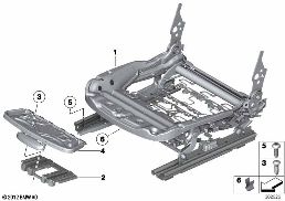 F シート、シート フレーム diagram for BMW X3 F25 20dX