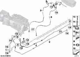 Трубопроводы хладагента под днищем diagram for BMW 3 Series F30 Hybrid 3