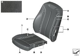 INDIV.COVER, BASIC SEAT, FRONT