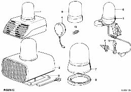 PRIORITY VEHICLE LIGHT diagram for BMW 5 Series E28 525e