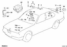 VARIOUS LAMPS diagram for BMW 5 Series E34 525tds