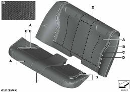 INDIV.COVER BASIC SEAT, REAR diagram for BMW 3 Series F30 LCI 330i