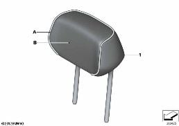 INDIVIDUAL HEADREST, REAR SEAT, OUTSIDE diagram for BMW 3 Series F31 318d