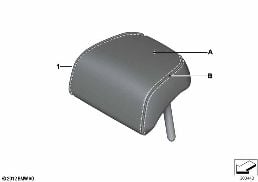 INDIVIDUAL HEADREST, REAR SEAT, CENTER diagram for BMW 3 Series F30 LCI 330i