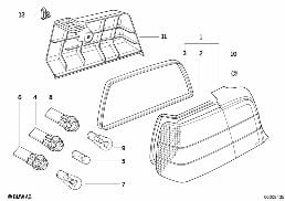 REAR LIGHT diagram for BMW 3 Series E36 318i