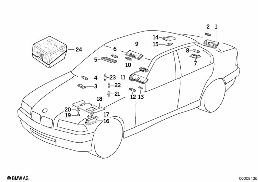VARIOUS LAMPS diagram for BMW 3 Series E36 318i