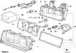SINGLE COMPONENTS FOR HEADLIGHT BOSCH diagram for BMW 3 Series E36 318i