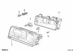 SINGLE COMPONENTS FOR HEADLIGHT diagram for BMW 3 Series E36 318i