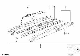 Derde remachterlicht diagram for BMW 5 Series E34 525tds