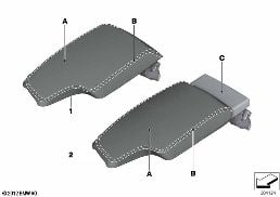 INDIVIDUAL ARMREST, CENTER CONSOLE diagram for BMW 4 Series F36 Gran Coupé 428i