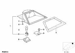 THIRD STOPLAMP diagram for BMW 7 Series E38 740i