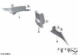 TRIM PANEL A- / B- / C-COLUMN diagram for BMW 1 Series F21 116i