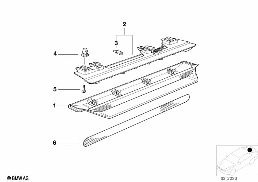 THIRD STOPLAMP/REFLECTOR diagram for BMW 3 Series E36 323i