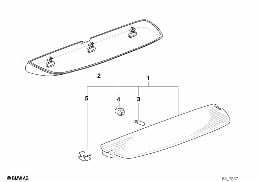 Terzo fanale freno diagram for BMW 3 Series E36 318ti