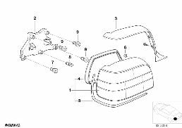 REAR LIGHT diagram for BMW 3 Series E36 323i