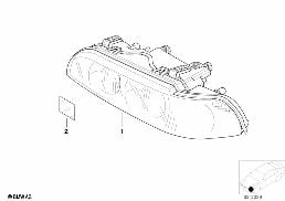 Projecteur diagram for BMW 5 Series E39 525td