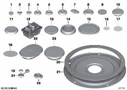 Kapak/Kapatma tapası diagram for BMW 7 Series F03 750LiS