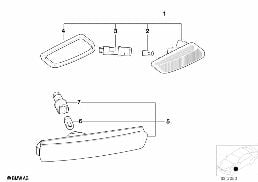 ADDITIONAL LIGHTS AND SIDE MARKER LIGHTS diagram for BMW Z3 E36 M